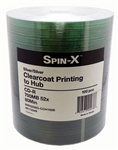 100 Pack Spin X Silver Clear Coat CD-R (printable hub)
