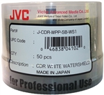 50 Pack JVC Taiyo Yuden Water Shield White Inkjet CD-R 52X