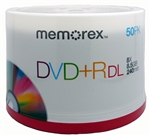 50 pack Memorex branded  Dual Layer DVD+R DL 8X