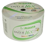 200 Pack Ritek Ridata White Inkjet DVD-R 16X(PH)