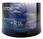50 pack TDK branded  Dual Layer DVD+R DL 8X