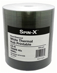 100 Pack 48X Spin X Diamond White Thermal Printable CD-R (printable hub)