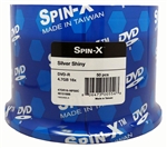 50 Pack Spin X Silver Shiny DVD-R 16X