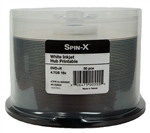 50 Pack 16X Spin X White Inkjet printable DVD+R (printable hub)