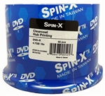 50 Pack Spin X Silver Clear Coat DVD-R 16X