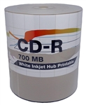 600 Pack PiData White Inkjet CD-R (printable hub)