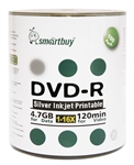 200 Pack SmartBuy Silver Inkjet DVD-R (printable hub)