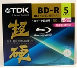 5 Pack TDK White Inkjet Printable 6X 50GB Blu-ray Disc (BD-R)