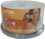 20 Pack TDK Branded Mini DVD-R 4X
